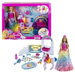 Игровой набор Barbie Dreamtopia Unicorn Pet Playset GTG01, 29 см
