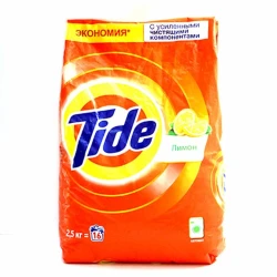 Yuyucu toz Tide Limon, istənilən növ paltar üçün, avtomat, 2.5 kq (4015400942894)