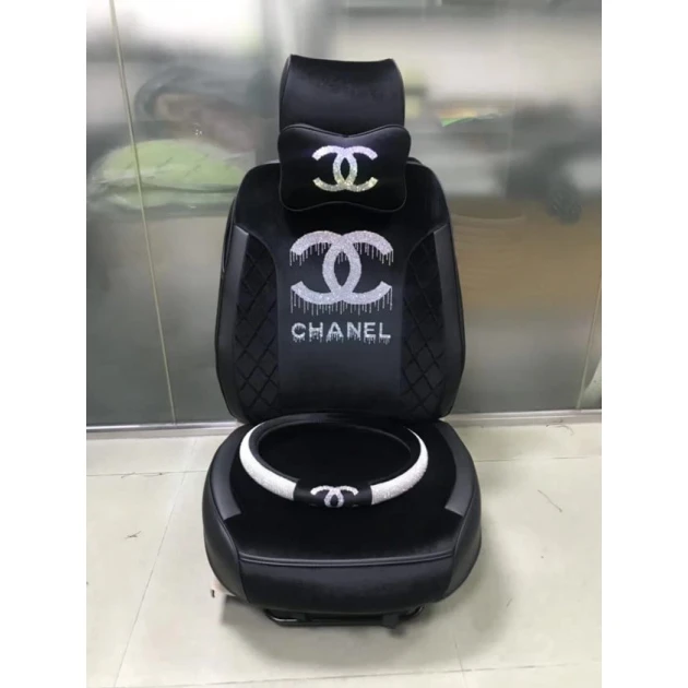 Чехол для автомобиля Chanel, черный - avto606 Чехол для автомобиля Chanel, черный - avto606