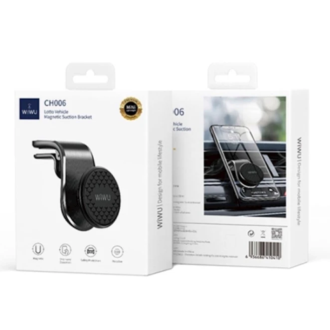 Автомобильный держатель для телефона Wiwu CH006 Lotto Black Автомобильный держатель для телефона Wiwu CH006 Lotto Black