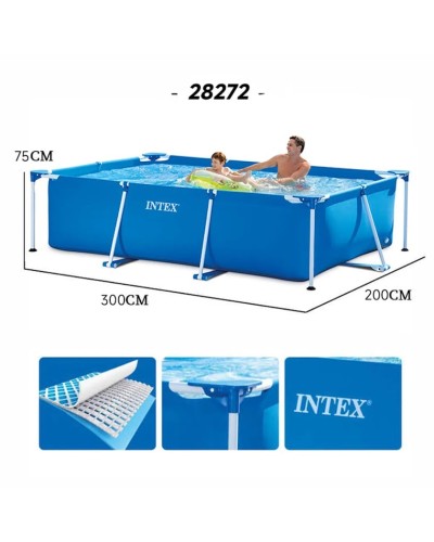 Karkaslı hovuz İntex Rectangular Frame H28272NP, göy, 300x200x75 sm, 3834 l