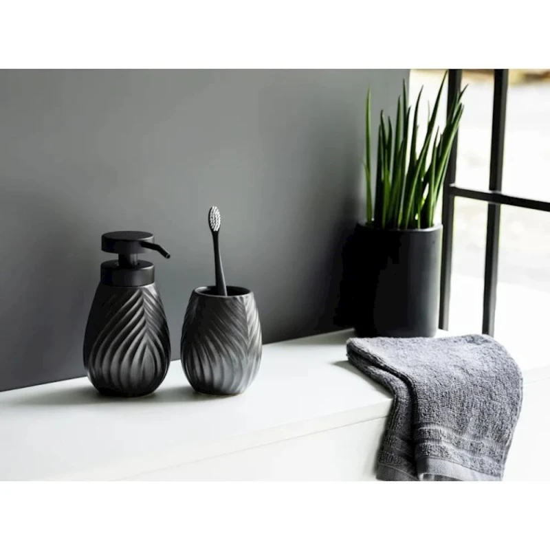 Дозатор для мыла Wenko İdro Anthracite, керамика, 330 мл