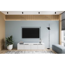 TV üçün tumba Ev Plus Lorena, LDSP, ağ, 200x45x44 sm