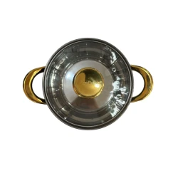 Набор кастрюль HausRoland ZGH_00546, нержавеющая сталь, черный/золотистый, 16/18/20/24 см, 8 предметов