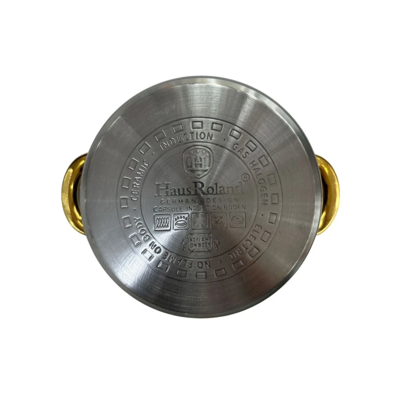 Набор кастрюль HausRoland ZGH_00546, нержавеющая сталь, черный/золотистый, 16/18/20/24 см, 8 предметов Набор кастрюль HausRoland ZGH_00546, нержавеющая сталь, черный/золотистый, 16/18/20/24 см, 8 предметов