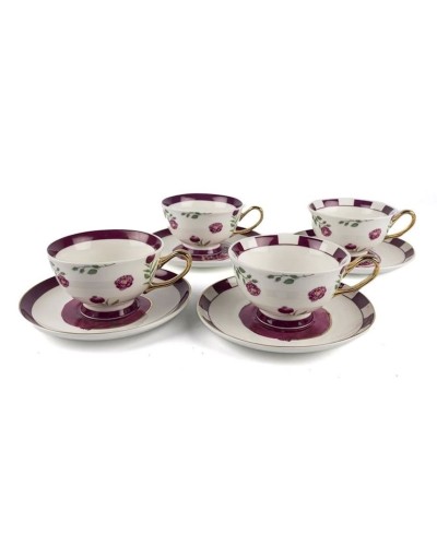 Çay dəsti Porland Fortuna TBP123350291, 4 nəfərlik, 8 əd, 170 ml, farfor, ağ
