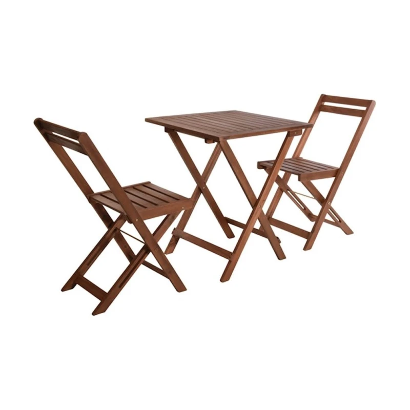 Комплект садовой мебели Progarden: стол и 2 стула, темно-коричневый Комплект садовой мебели Progarden: стол и 2 стула, темно-коричневый