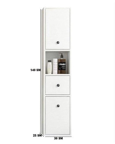 Stellaj Ev Plus 12115631, LDSP, ağ, 140x25x30 sm