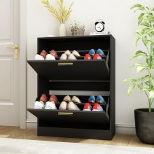 Ayaqqabı üçün tumba Art Mebel 48, laminat, qara, 80х70х30 sm