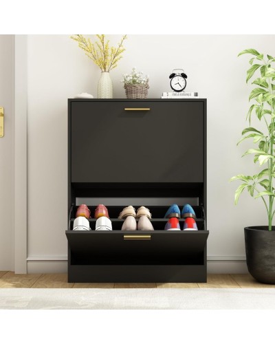 Ayaqqabı üçün tumba Art Mebel 48, laminat, qara, 80х70х30 sm