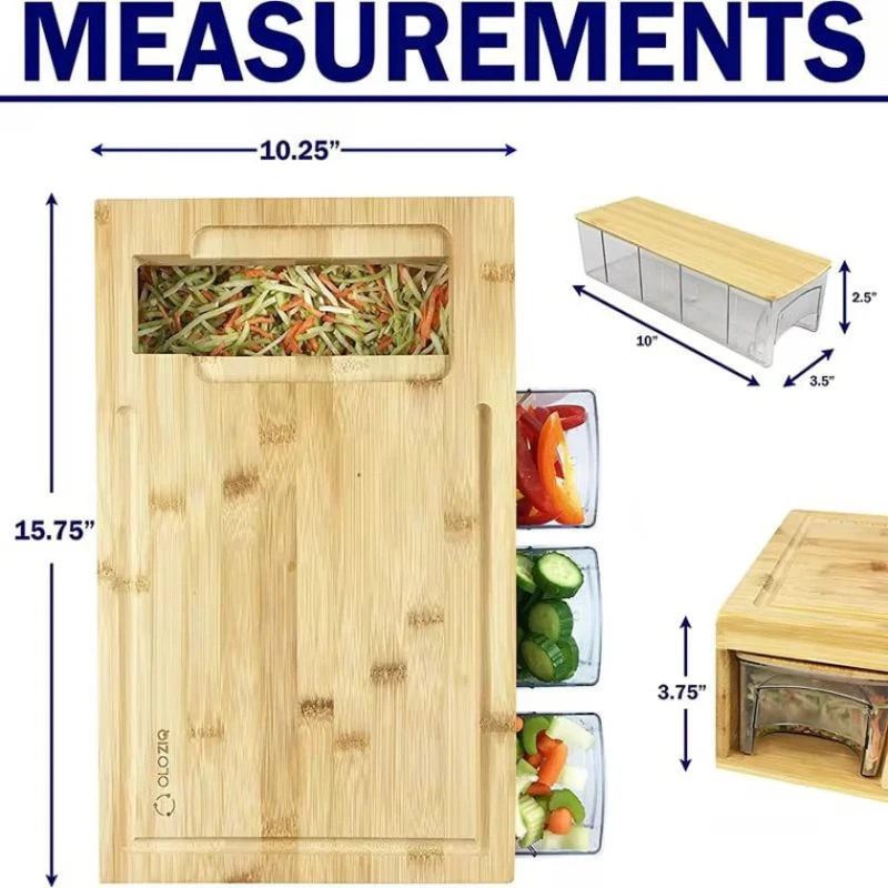Разделочная доска с контейнерами и терками BHD2016187, дерево