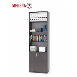 Stellaj 3563_L-M 2StellajOfficeQuaBl, 68x37x216 sm, LDSP, qəhvəyi