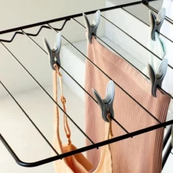 Набор прищепок Brabantia 149405, пластик, черный/серый, 8 шт