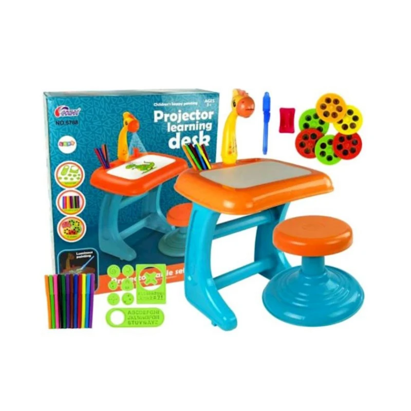 Rəsm çəkmə üçün öyrədici proyektor Projector learning desk 6788, 54 əşya