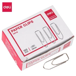 Скрепки Deli 39719, 28 мм, 100 шт Скрепки Deli 39719, 28 мм, 100 шт
