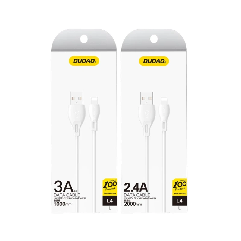 Кабель USB DUDAO L4L Lightning, 1 м, Белый