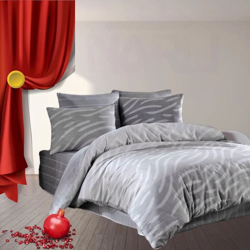 Комплект постельного белья Narlı 001126, пододеяльник 200x220 см, простыня 240x260 см, наволочка 50х70 см (2 шт), двуспальный, хлопок, разноцветный Комплект постельного белья Narlı 001126, пододеяльник 200x220 см, простыня 240x260 см, наволочка 50х70 см (2 шт), двуспальный, хлопок, разноцветный