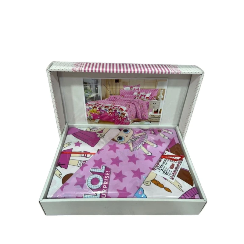 Комплект детского постельного белья Blumarine YT-BL-005, полутораспальный, розовый Комплект детского постельного белья Blumarine YT-BL-005, полутораспальный, розовый