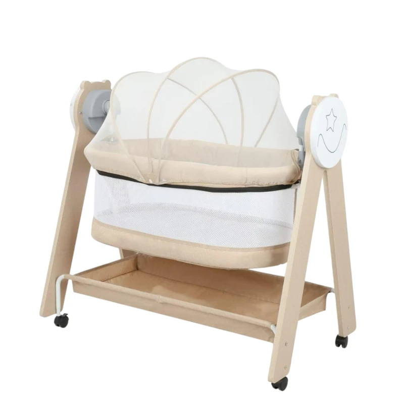 Детская кроватка YM10, хаки