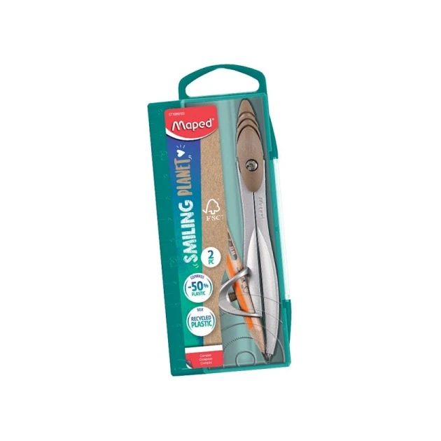 Циркуль Maped Smiling Planet Study, бежевый Циркуль Maped Smiling Planet Study, бежевый