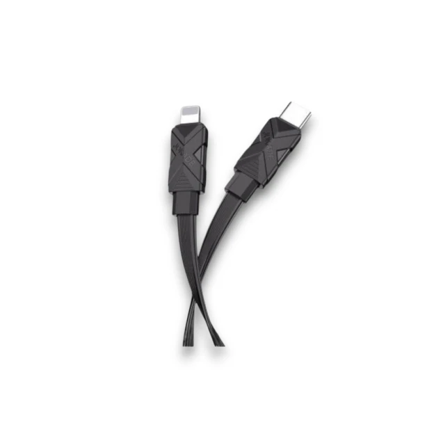 Кабель Jdak A02J-1q Type C to Lightning 20W, черный