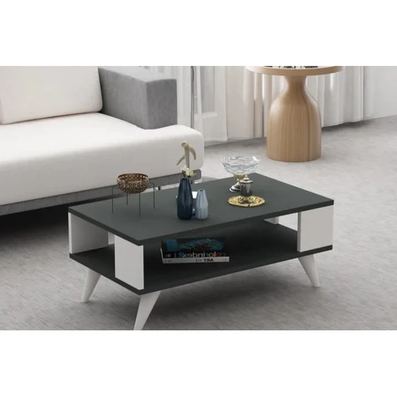 Журнальный стол Ev Plus ev_12116020, ЛДСП, антрацит-белый, 90x45x35 см Журнальный стол Ev Plus ev_12116020, ЛДСП, антрацит-белый, 90x45x35 см