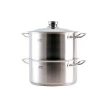 Buxarlı qazan Gipfel Messina 1307, üçyaruslu, şüşə qapaq, paslanmayan polad, induksiya dibi ilə, 6 l