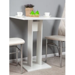 Обеденный стол, белый, ЛДСП, 65x65x78 см Обеденный стол, белый, ЛДСП, 65x65x78 см