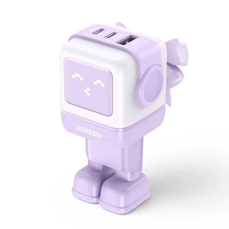 Сетевое зарядное устройство Ugreen CD361 Nexode RG Robot 65W, Фиолетовый Сетевое зарядное устройство Ugreen CD361 Nexode RG Robot 65W, Фиолетовый