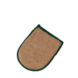 Мочалка с массажным эффектом Lionesse SPA R-408, бежевая/зеленая