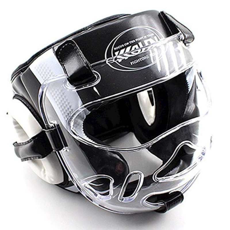 Боксерский шлем Wolon, с защитным стеклом, черный Боксерский шлем Wolon, с защитным стеклом, черный