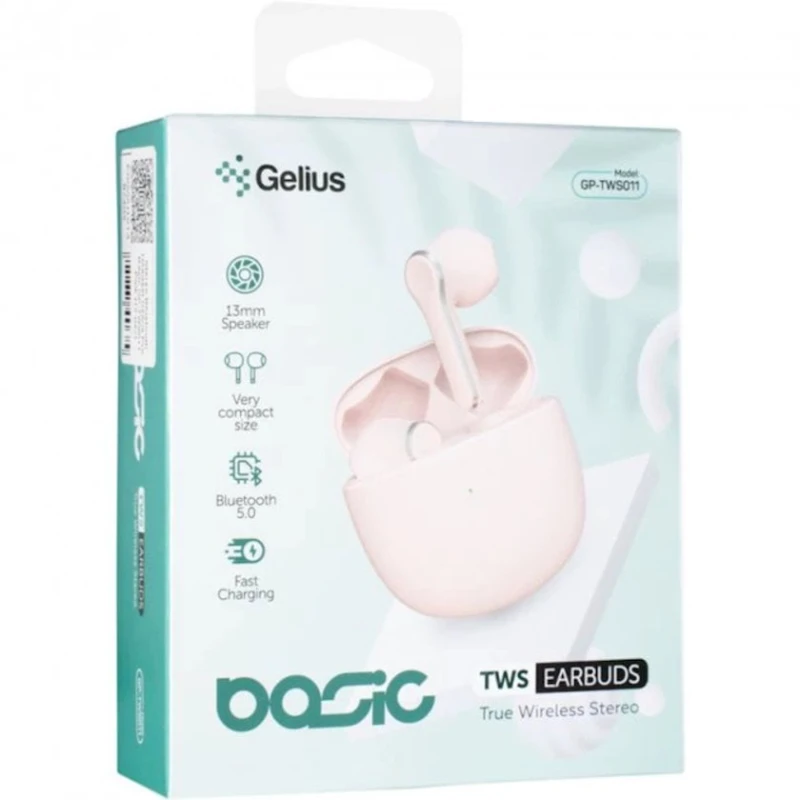 Беспроводные наушники Gelius Pro Basic GP-TWS011 Pink Беспроводные наушники Gelius Pro Basic GP-TWS011 Pink