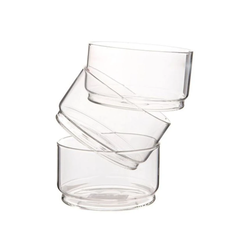 Saxlama qabları dəsti Hom-Me 105750, 3 əd, 12 sm, şüşə, şəffaf