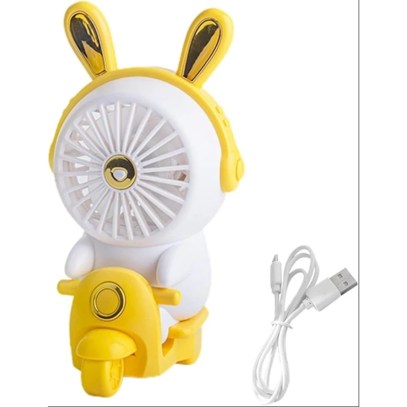 Mini-ventilyator Cute Bunny, sarı