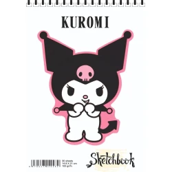 Bloknot Sketchbook K10 Kuromi A5, 30 vərəq, ağ
