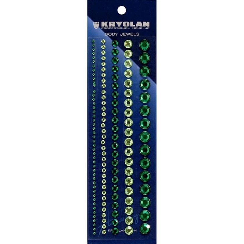 Набор страз для тела Kryolan 3078 Green Набор страз для тела Kryolan 3078 Green