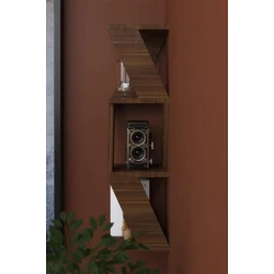 Полка настенная Art Mebel 62, ламинат, 85х22х22 см, коричневая Полка настенная Art Mebel 62, ламинат, 85х22х22 см, коричневая