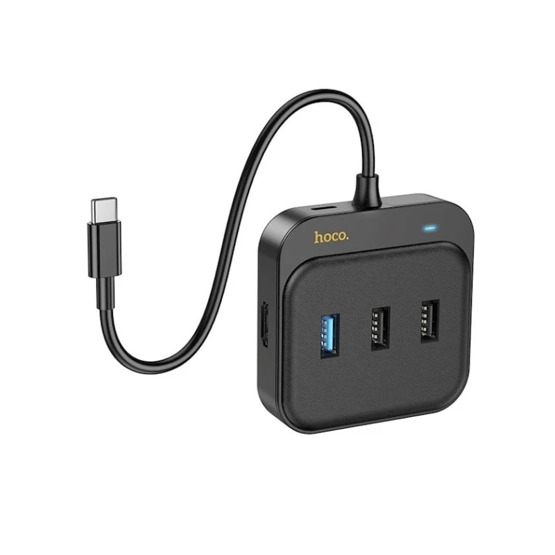 USB HUB Hoco HB37 6 in 1 Black
