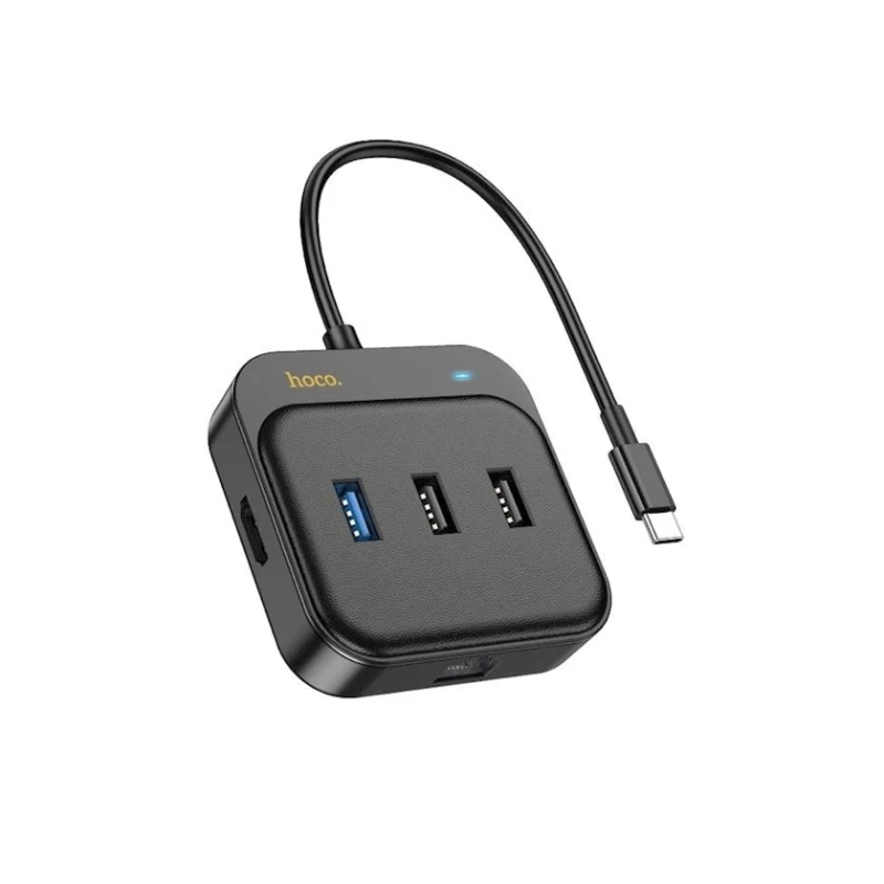 USB HUB Hoco HB37 6 in 1 Black