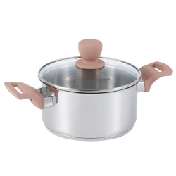 Qazan Werner Eletto, 18 sm, 2.4 l, paslanmayan polad, gümüşü