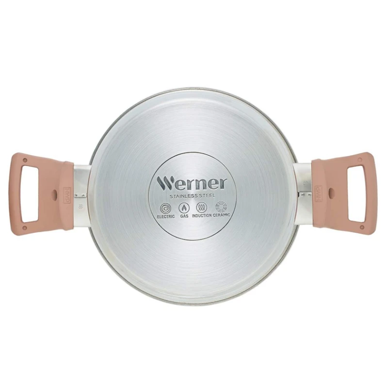 Кастрюля Werner Eletto, 18 см, 2.4 л, нержавеющая сталь, серебристая