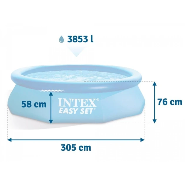 Şişmə hovuz İntex 28120NP, göy, 305x76 sm, 3853 l