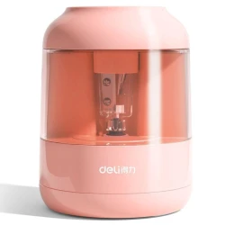 Электронная точилка Deli 68670, с контейнером, розовый Электронная точилка Deli 68670, с контейнером, розовый