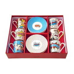 Набор кофейный Easy Life Pop Art, фарфор, на 6 персон, 100 мл