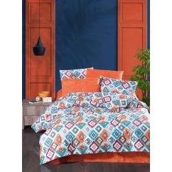 Yataq dəsti Hummel SE020, avro, poplin/pambıq, yorğan üzü 200x220 sm, mələfə 240x260 sm, yastıq üzü 50x70 sm 2 əd