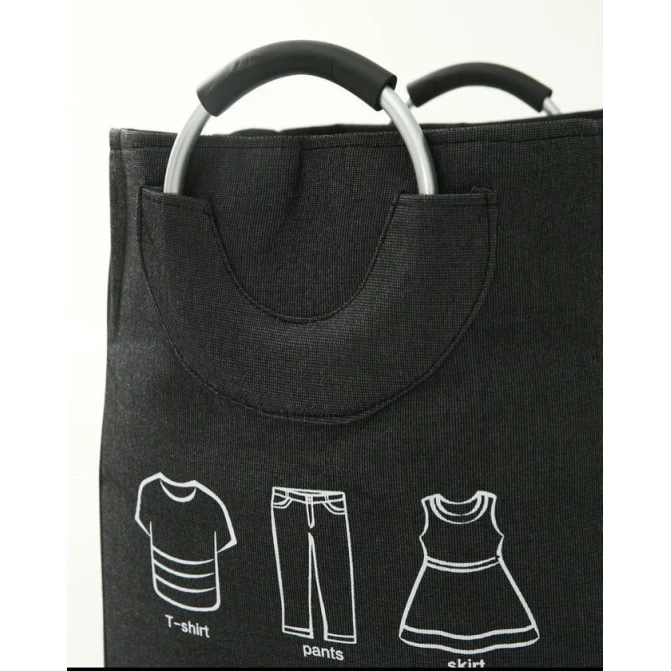 Корзина для белья, ткань, черная