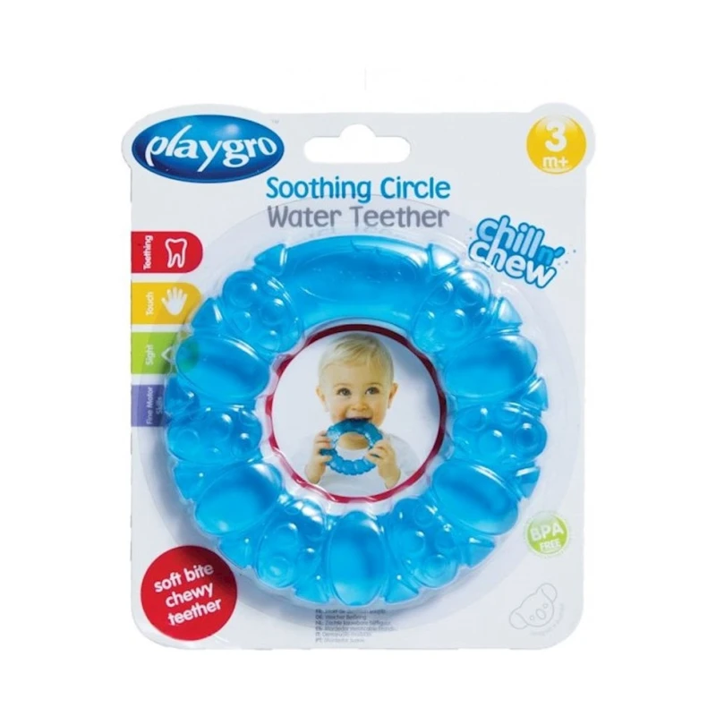 Прорезыватель Playgro Soothing Circle водный, с 3 месяцев, голубой