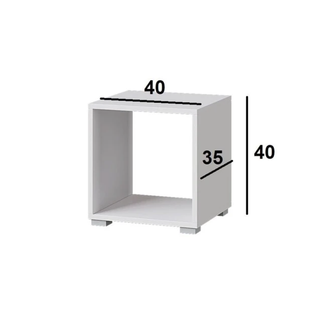 Stellaj 3563_M3StelKompl1Wh, 40x35x40 sm, ağ