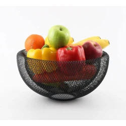 Meyvə qabı, metal, qara, 29x15x12 sm