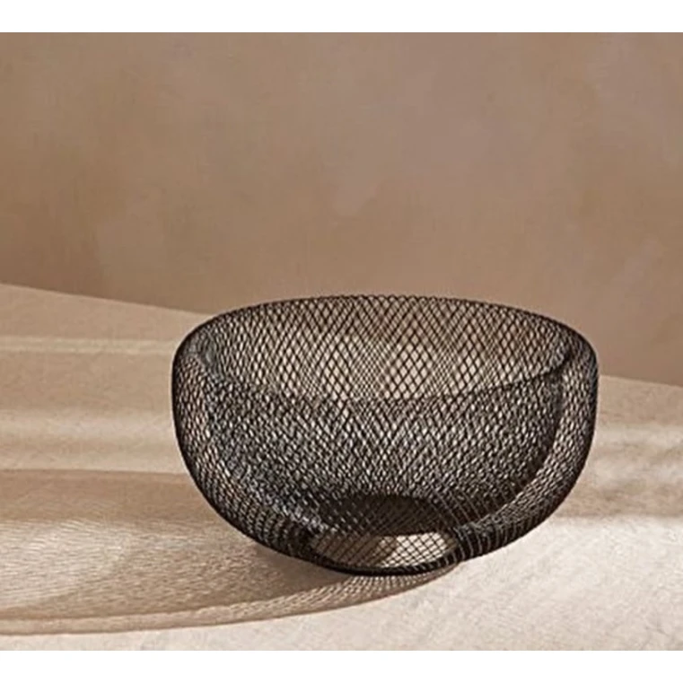 Meyvə qabı, metal, qara, 29x15x12 sm